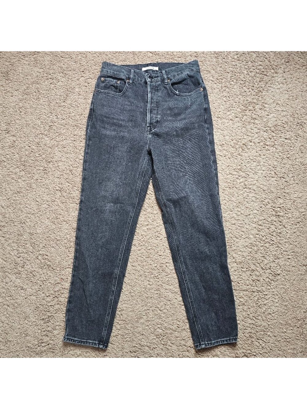 PacSun Jeans Womens 27 28x26 Black Ultra High Rise Slim Button Fly Denim Cotton